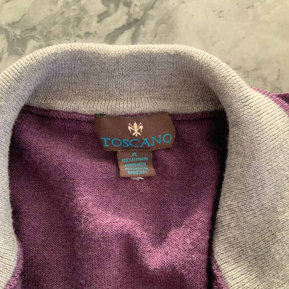 Toscano 1/4 Zip Extra fine Merino Wool Sweater size XL - Picture 5 of 6